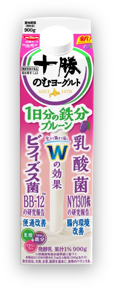 十勝のむヨーグルト 1日分の鉄分 プルーン